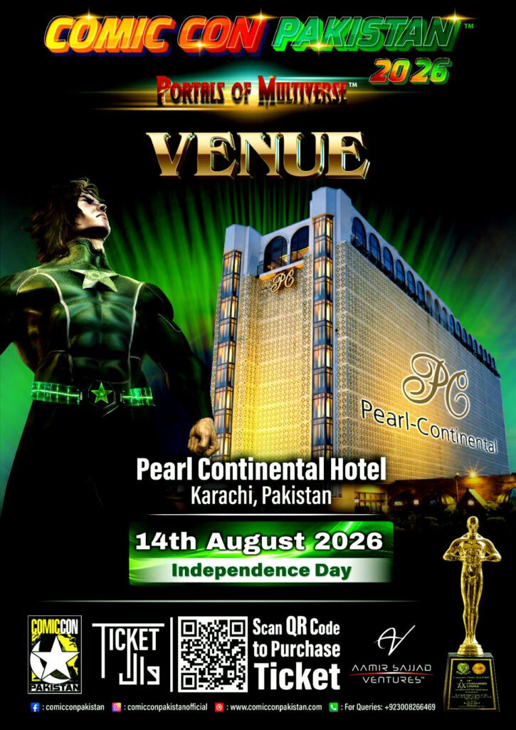 Comic Con Pakistan 2026 at PC Hotel Karachi with fans, celebrities, gaming, and interactive sessions
