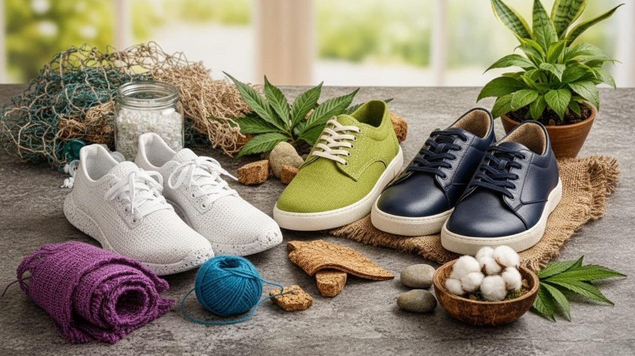 ماحول دوست جوتے جو ری سائیکل شدہ اور قدرتی مواد سے بنے ہیں