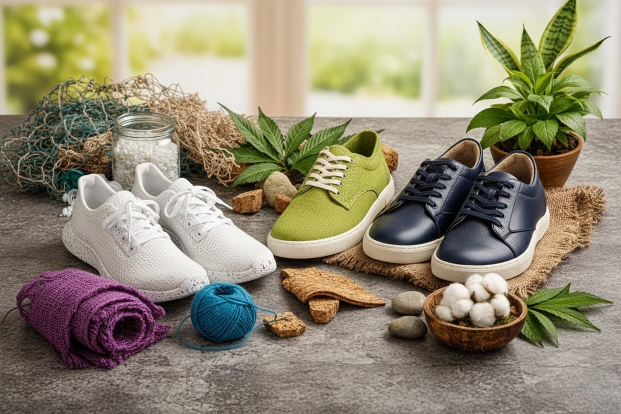 ماحول دوست جوتے جو ری سائیکل شدہ اور قدرتی مواد سے بنے ہیں