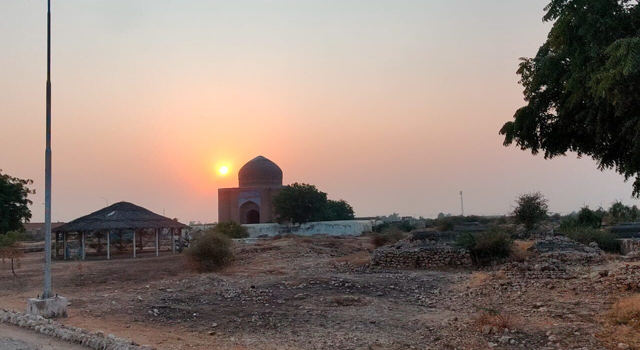 Makli Necropolis in Thatta Sindh showing historic tombs and Islamic architecture, a UNESCO World Heritage Site in Pakistan