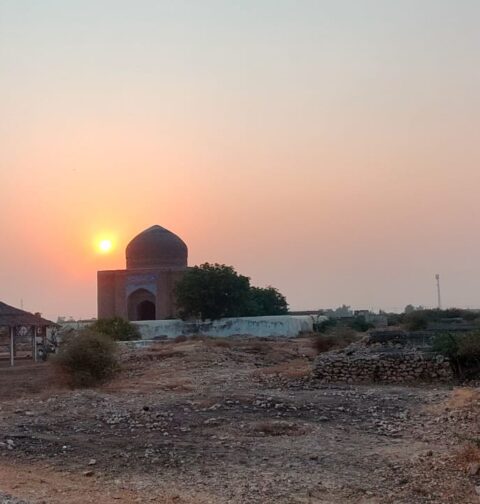 Makli Necropolis in Thatta Sindh showing historic tombs and Islamic architecture, a UNESCO World Heritage Site in Pakistan