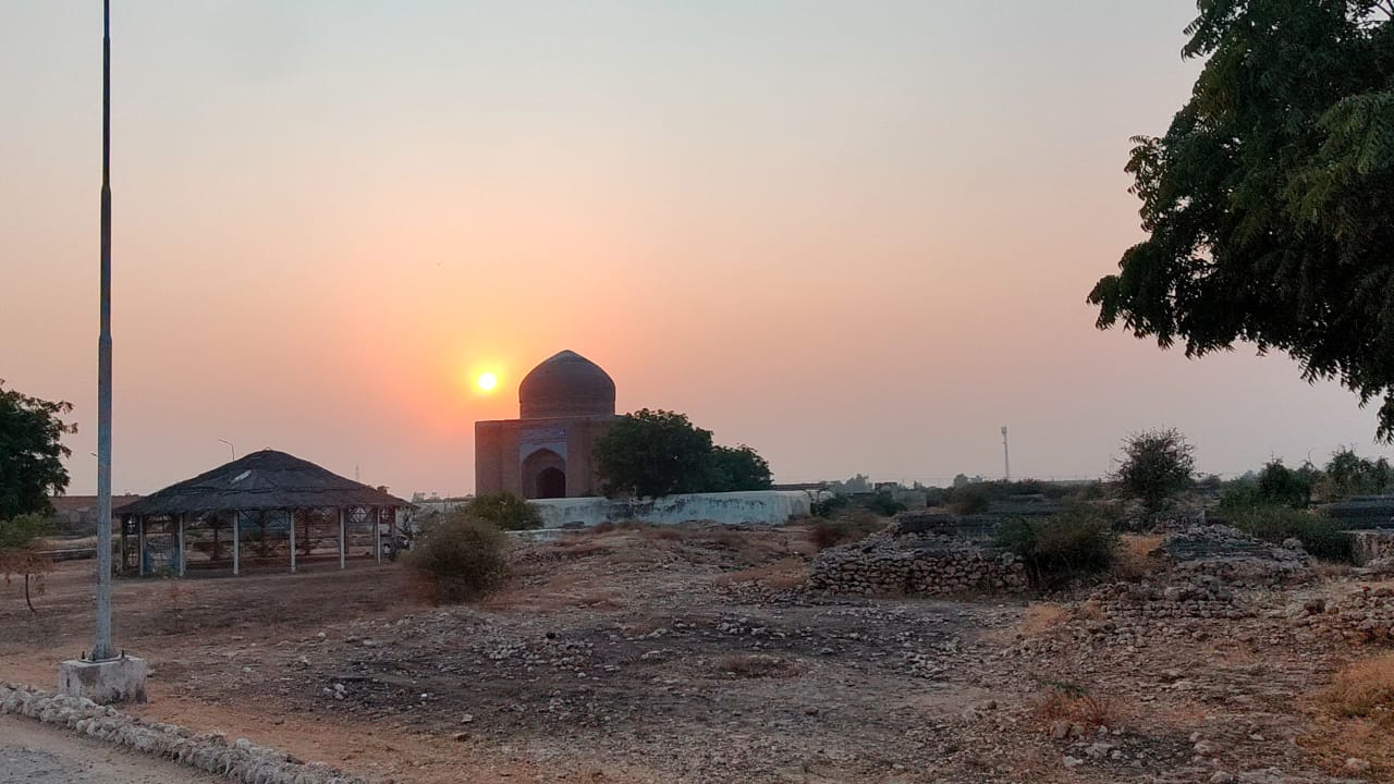 Makli Necropolis in Thatta Sindh showing historic tombs and Islamic architecture, a UNESCO World Heritage Site in Pakistan