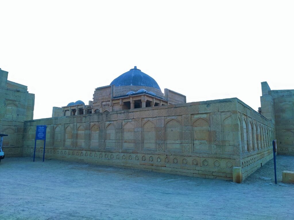 Makli Necropolis in Thatta Sindh showing historic tombs and Islamic architecture, a UNESCO World Heritage Site in Pakistan