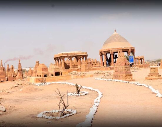 Chaukhandi Graveyard Museum in Karachi showcasing Mughal-era tombs and historical architecture
