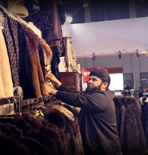Pakistani traders showcasing leather jackets, handmade furniture and gemstones at Spring Festival Fair in Kunming, Yunnan China