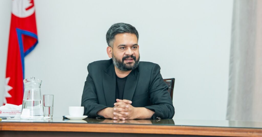 Balen Shah former rapper turned Nepal Prime Minister addressing youth, symbolizing rise of young leadership and anti corruption movement in Nepal politics