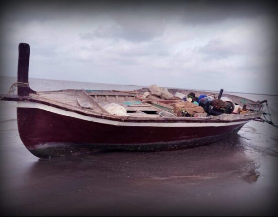 Fishermen boats parked on Karachi coast due to high diesel prices affecting fishing industry in Sindh Pakistan