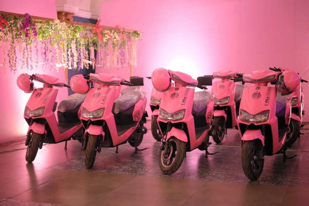 Candidates get ready for Pink EV Scooties