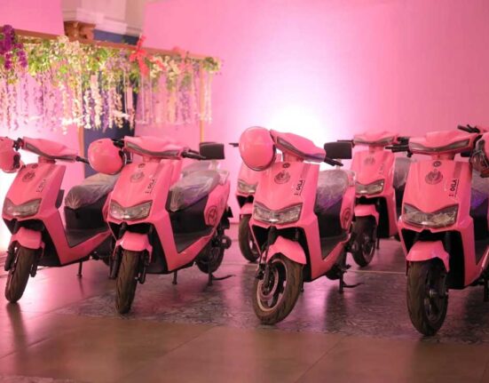 Candidates get ready for Pink EV Scooties